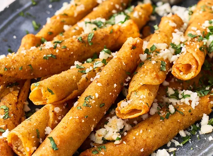 Fried Tossed Taquitos