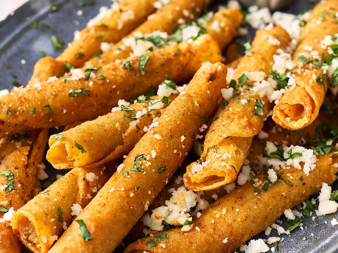 Fried Tossed Taquitos