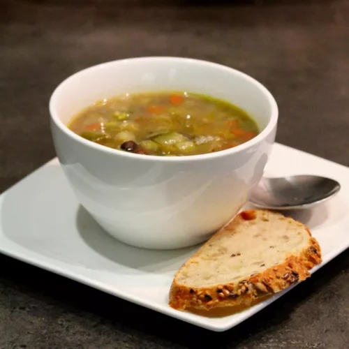 Hot Black Bean and Quinoa Soup