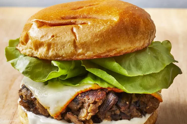 Mushroom Veggie Burger