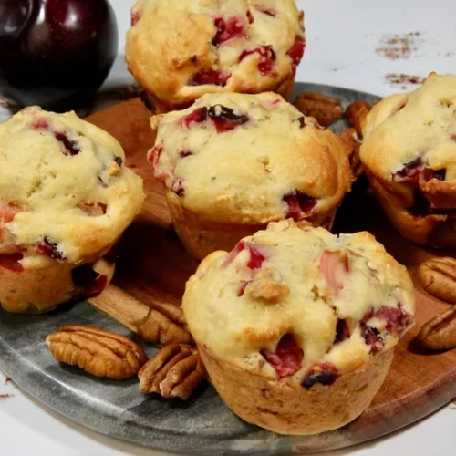 Plum and Pecan Muffins