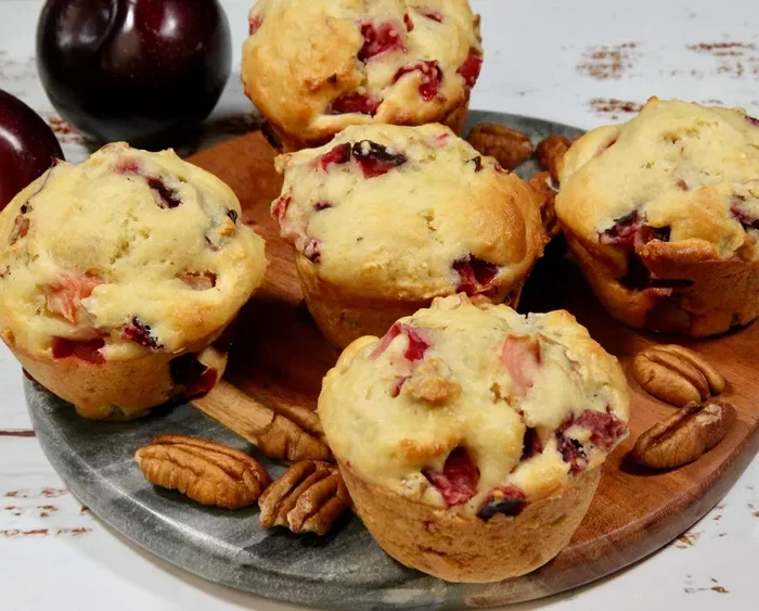 Plum and Pecan Muffins