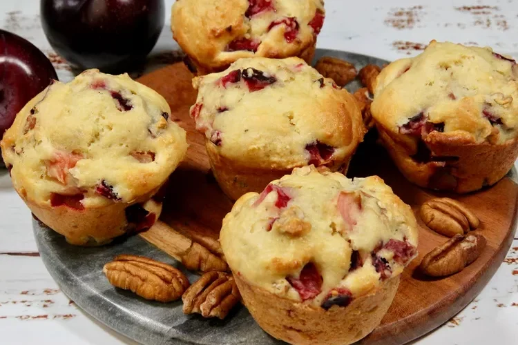 Plum and Pecan Muffins